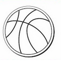 Basketball Notekeeper Magnet- 20 Mil Spot or Process Color (3"x3")
